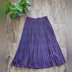 & Other Stories purple pleated maxi skirt in ditsy floral print